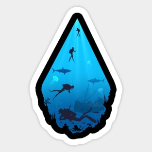 Under water Sticker